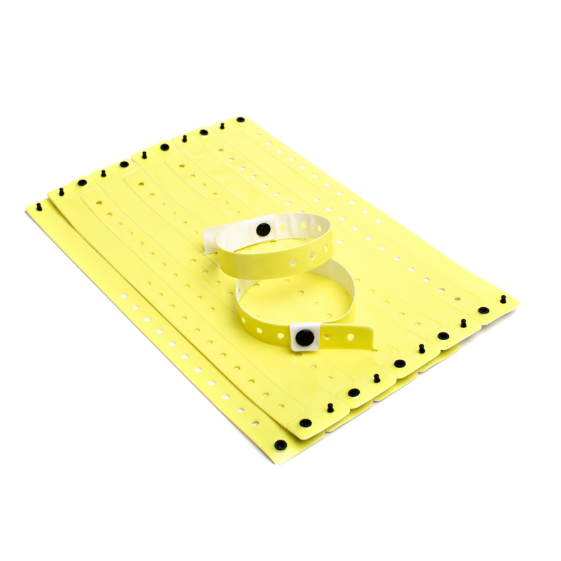 вінілові браслети L-тип з логотипом колір лимонний