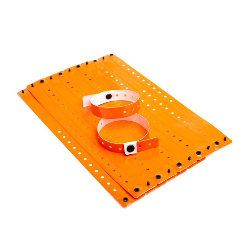 вінілові браслети L-тип з логотипом колір морквяний