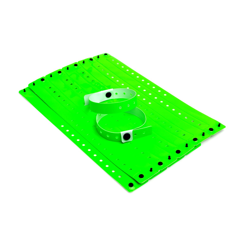 вінілові браслети L-тип з логотипом колір салатовий