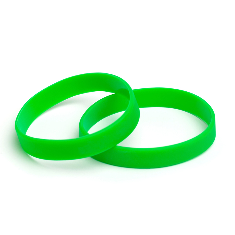 зелені силіконові браслети з логотипом