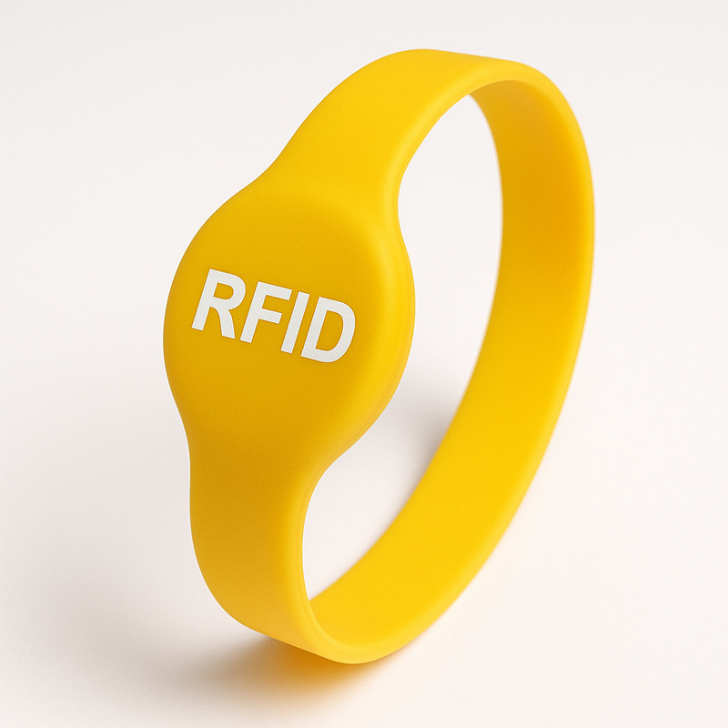 жовті RFID силіконові браслети з логотипом