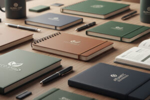 Щоденники та записники з логотипом