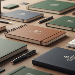 Щоденники та записники з логотипом