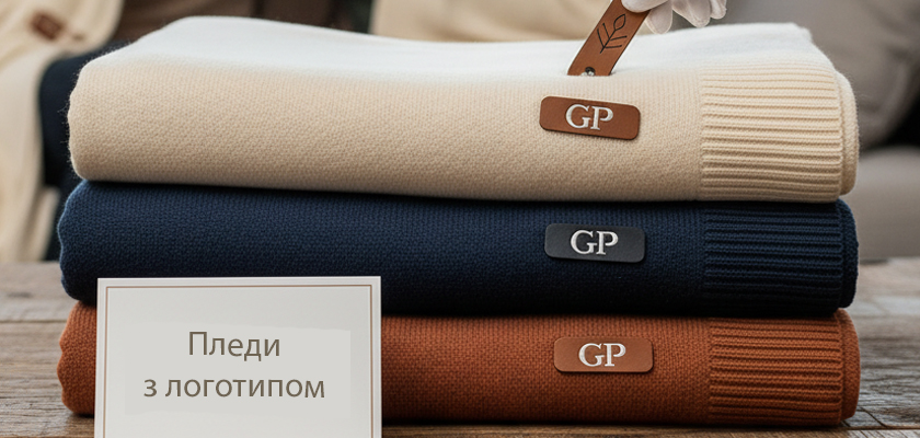 Пледи з логотипом