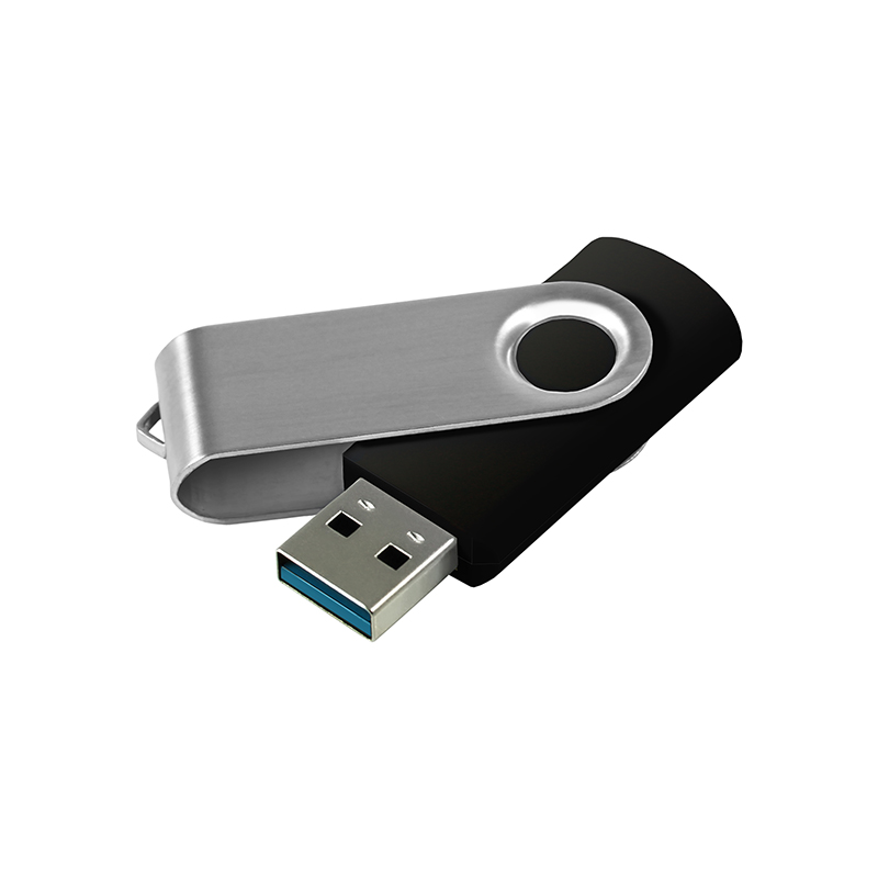 GOODRAM USB TS001 брендована флешка з поворотним корпусом чорна
