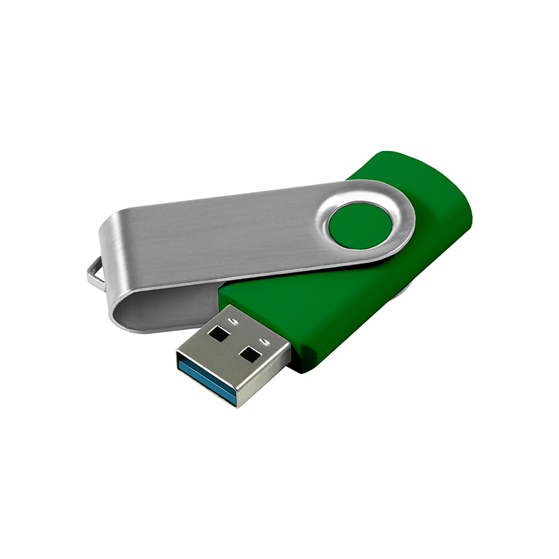 GOODRAM USB TS001 брендована флешка з поворотним корпусом зелена