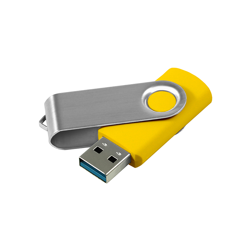 GOODRAM USB TS001 брендована флешка з поворотним корпусом жовта