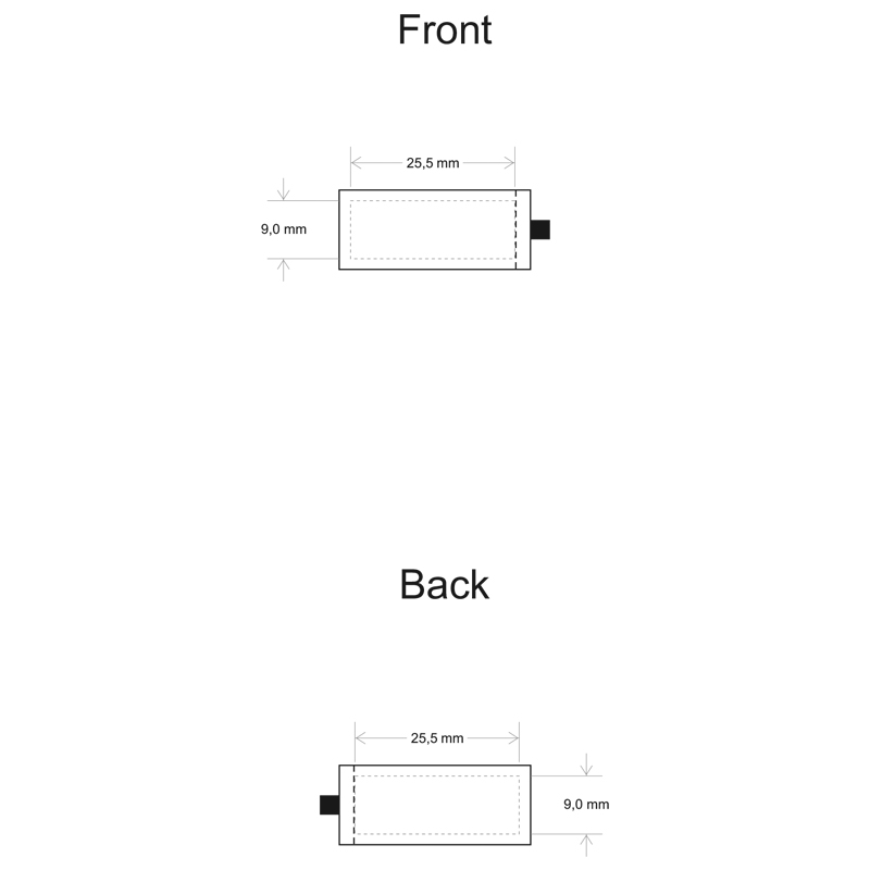 Схема нанесення логотипу на флешку GOODRAM USB CU008