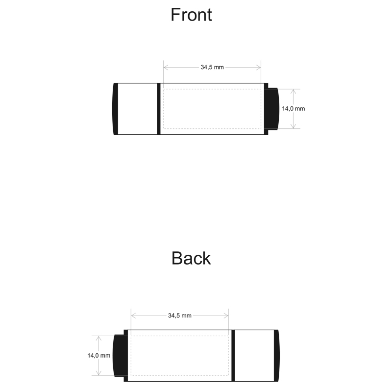 Схема нанесення логотипу на флешку GOODRAM USB EG004
