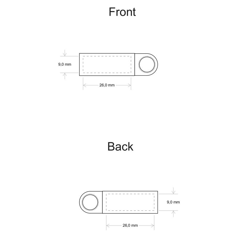 Схема нанесення логотипу на флешку GOODRAM USB UN014