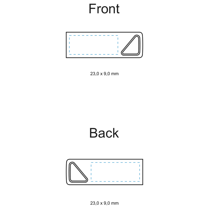 Схема нанесення логотипу на флешку GOODRAM USB VA029