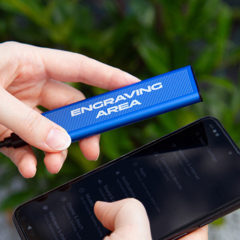 Зовнішній SSD GOODRAM GMFT USB Type-C у синьому корпусі