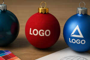Ялинкові кульки з логотипом