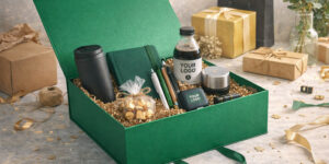 Подарункова коробка Case з магнітною кришкою з брендованими сувенірами всередині