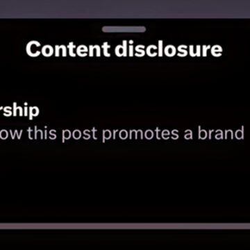 нфлюенсер публікує рекламний пост у соцмережі з міткою paid partnership, інтерфейс соціальної платформи та елементи digital-маркетингу