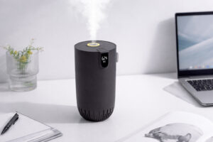 Зволожувач повітря Alba TM TEG з LED-дисплеєм на робочому столі, компактний безшумний офісний пристрій