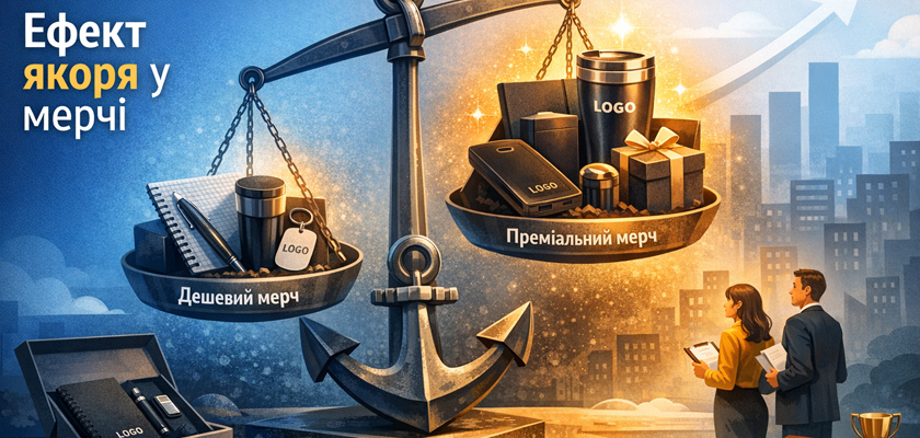 Ефект якоря у мерчі: порівняння дешевого та преміального брендованого сувеніру на вагах