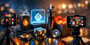 камерогенічний сувенір термокружка з ефектом зміни кольору у відеозйомці