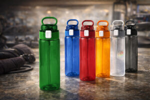 Тританова пляшка May TM Discover у різних кольорах з відкидною кришкою та трубочкою