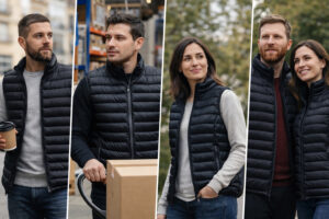 жилет Shell TM Floyd на людях у реальному житті — чорний утеплений жилет у міських та робочих умовах