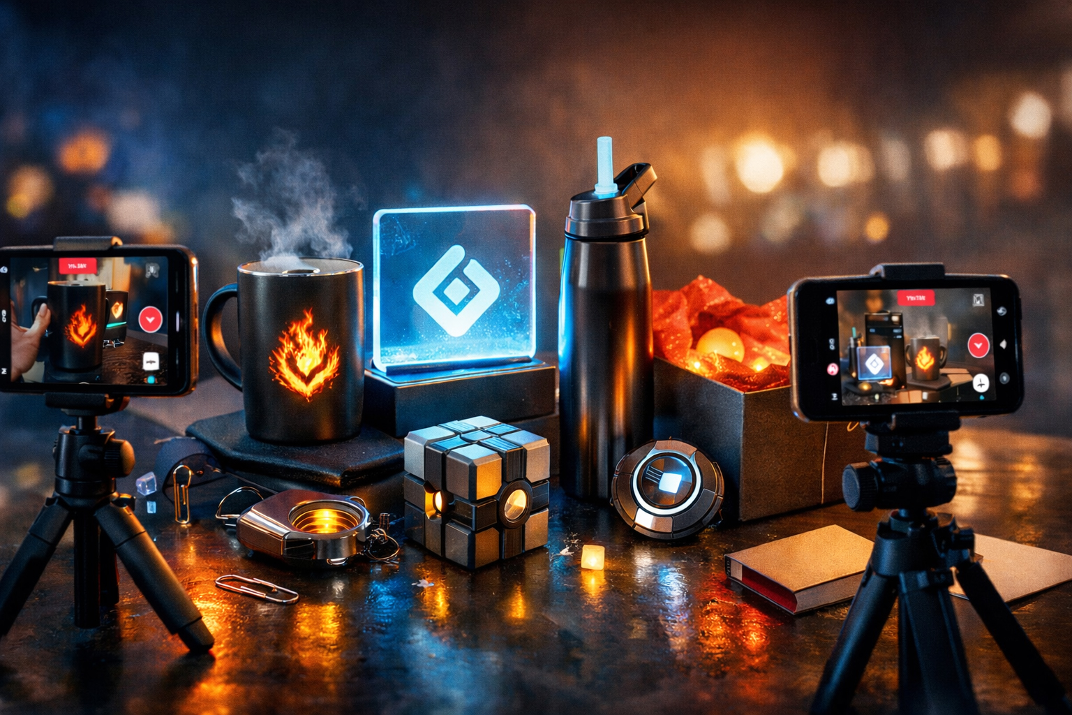 камерогенічний сувенір термокружка з ефектом зміни кольору у відеозйомці