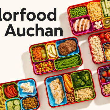 Colorfood від Auchan — різнокольорові ланч-бокси з овочами, фруктами, рибою, пастою, рисом та іншими здоровими продуктами