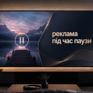 Реклама під час паузи у стримінгу на екрані телевізора